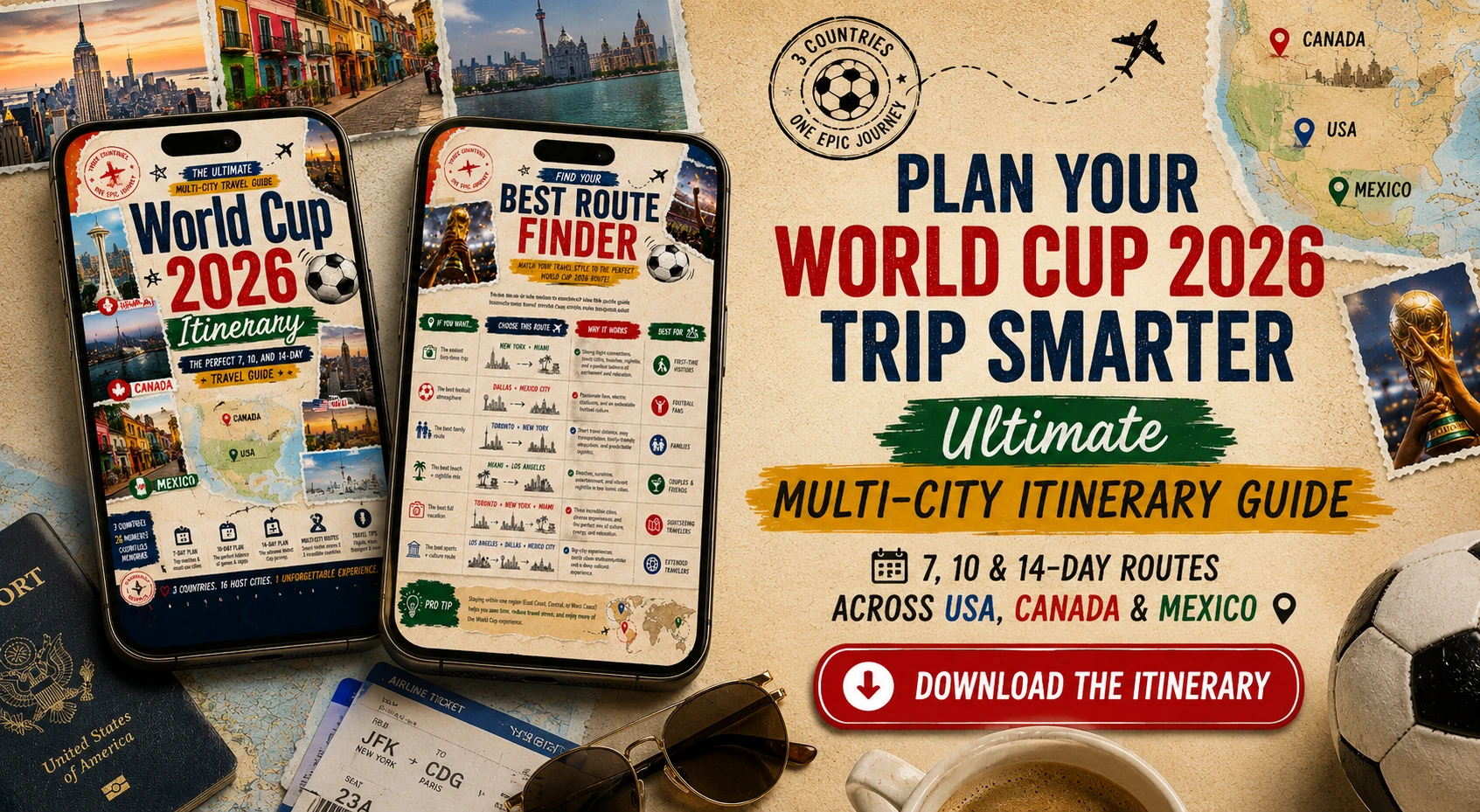 FIFA World Cup 2026 Itinerary PDF | Instant PDF Download