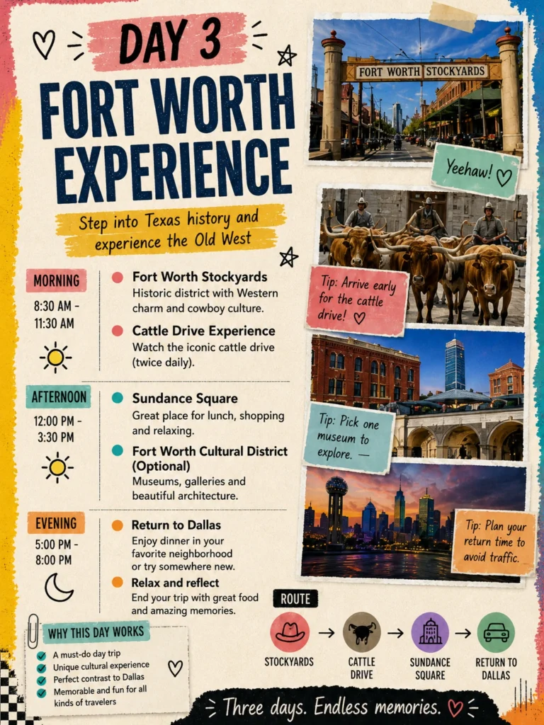 Day 3 Dallas itinerary: Fort Worth Day Trip